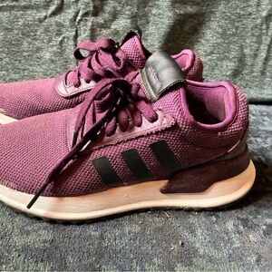 Adidas Women's Maroon and Black Sneakers